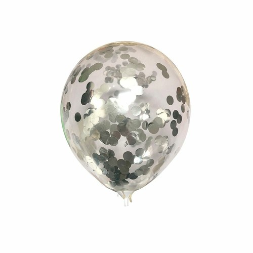 30cm Confetti Balloons Clear Latex Helium Balloon Birthday Party Wedding Glitter - Picture 3 of 16