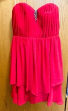 Secret Hearts Red Chiffon Cocktail/Prom Dress Size 3