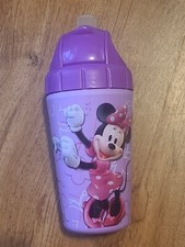 Learning curve minnie mouse sippy cup with straw and lid PURPLE