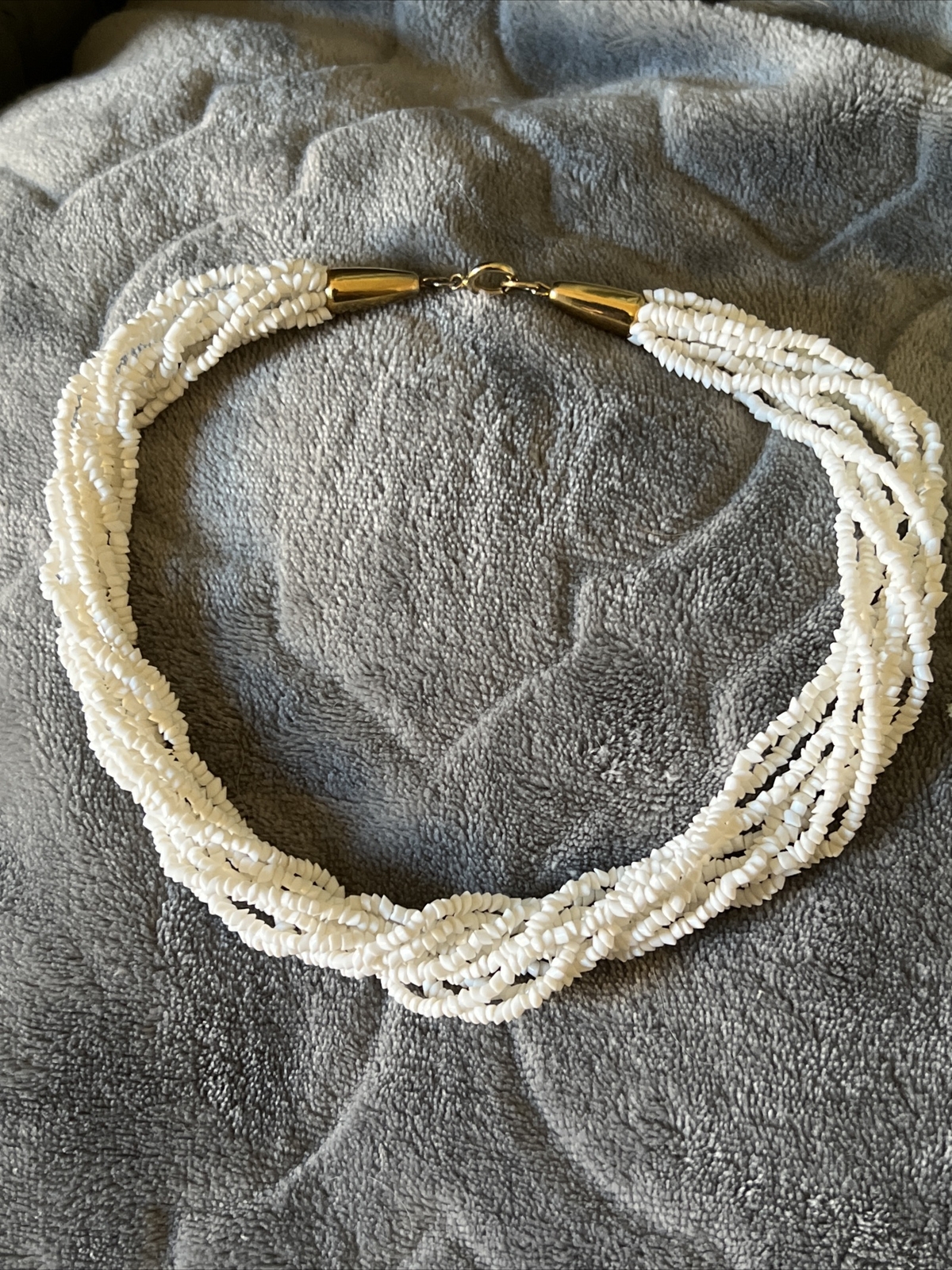 Multi Stranded Tiny Seashell Bead Twisted Chocker… - image 2