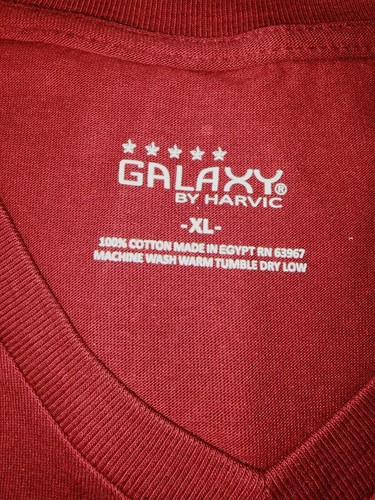Premium Men's Plain Blank V-neck T Shirt Short Sleeve Tee Lot Galaxy Brand USA - Picture 18 of 69
