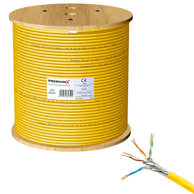 CAT 7A 250m Netzwerkkabel Simplex Eca LAN Internet Kabel Ethernet Datenkabel