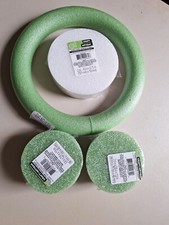 New Green Foam Floral Ring and Miscellaneous Styrofoam Pieces Craft Supplies