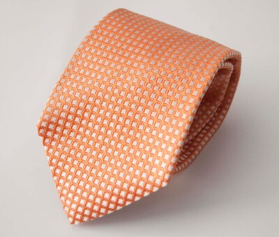 Hugo Boss Tie 100% Silk Orange Made in Italy   *bG0212p
