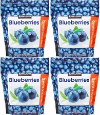 4 PACK - Kirkland Organic Dried Blueberries Lightly Sweetened 1 LB 4 OZ