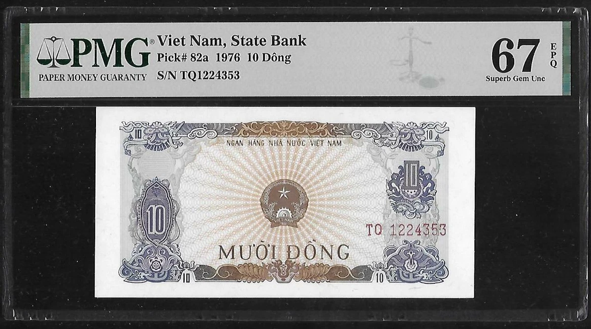 ベトナムドン　10ドン1976 P82s 標本 未流通 グレード 64 1976 Vietnamese Paper Money for sale | eBay