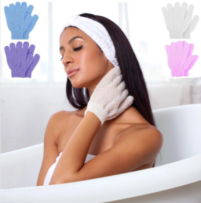 4x Peeling Körperpeeling Handschuhe Dusche Bad Handschuh Hautmassage Spa