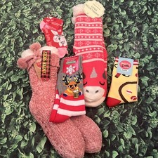 Women's Bundle Lot of 5 Novelty Socks Christmas Winter One Size Fits Most