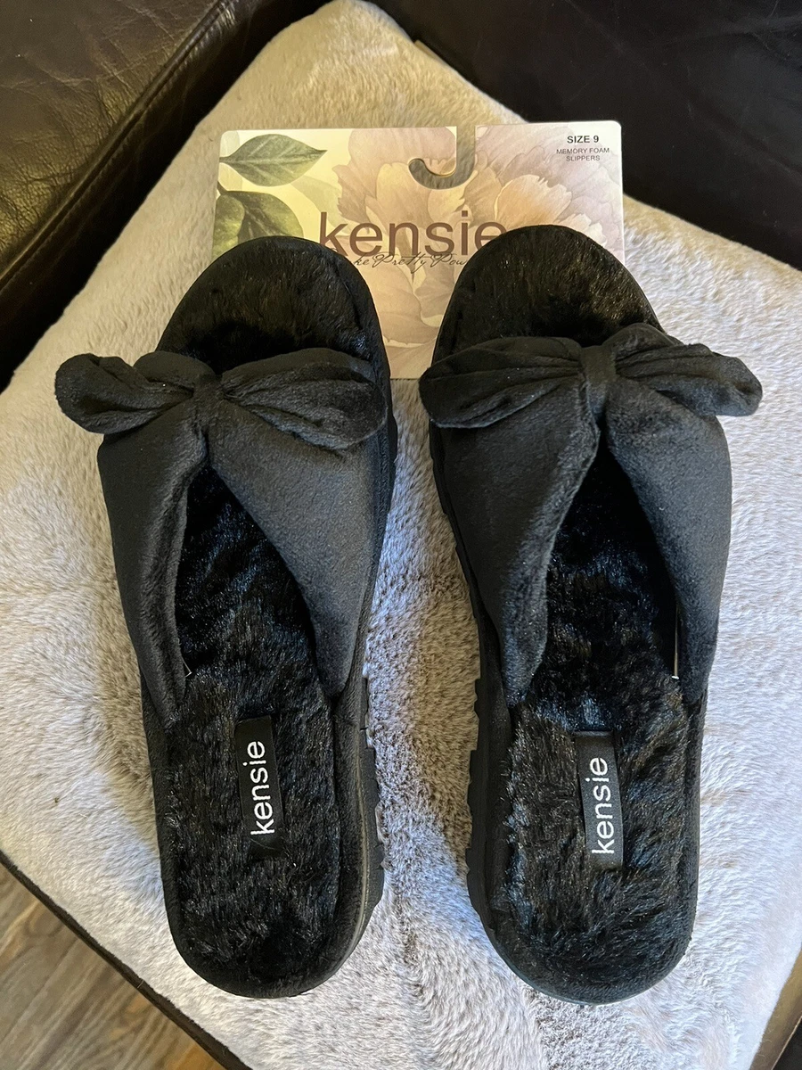 Kensie memory foam slippers sales