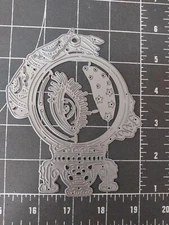 Thin metal die cut tool emboss Halloween fortune crystal ball ornament gypsy