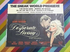  vtg 1970's John Waters movie flyer RARE Desperate Living 1977 premiere