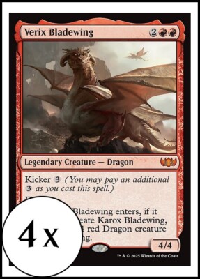 MTG - 4 x Verix Bladewing - Tarkir: Dragonstorm - Playset 4x x4
