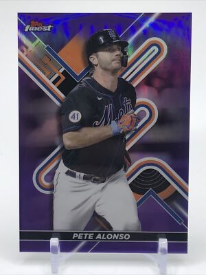 2022 Topps Finest Purple Refractor /250 Pete Alonso #72 New York Mets