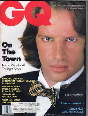 GQ DECEMBER 1984 CHRISTOPHER LAMBERT COTTON CLUB KYLE MACLACHLAN REB DeMORNAY