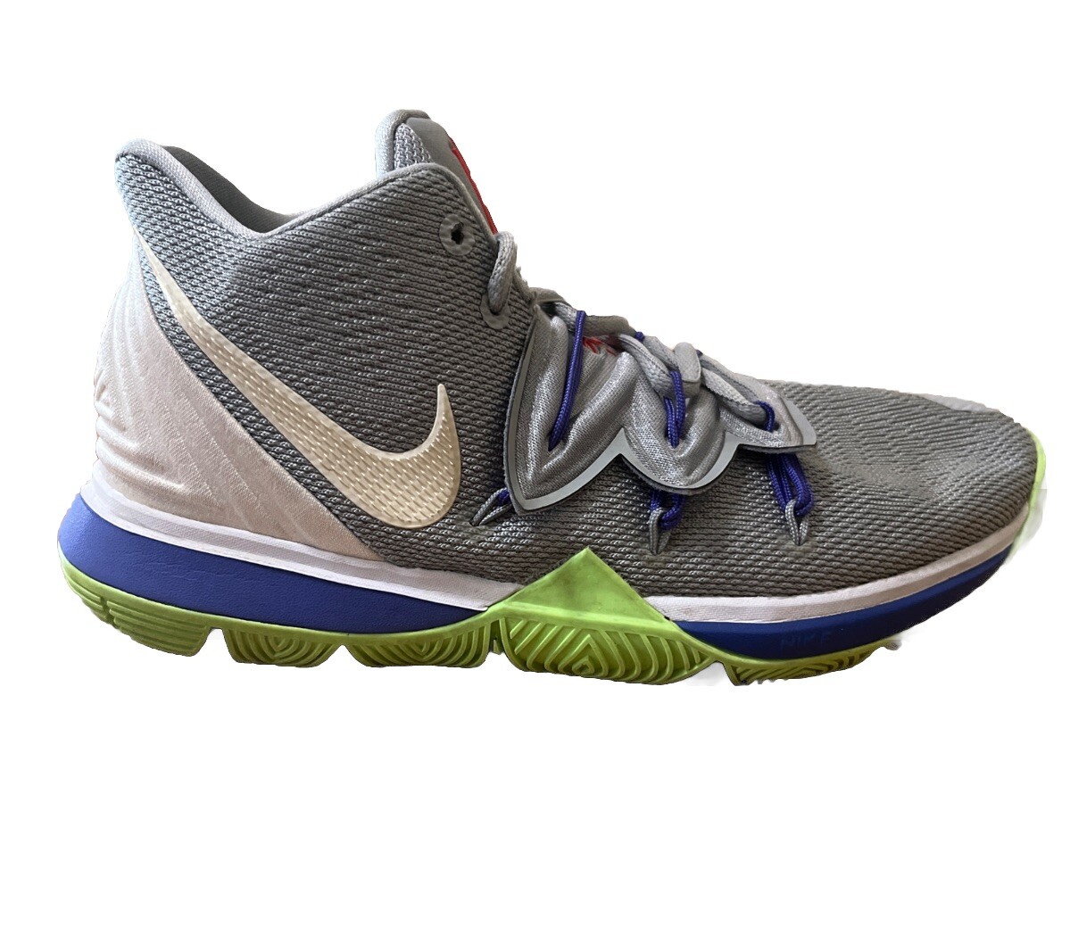 Nike Kyrie 5 Basketball Shoes Grey Lime Green AQ2456 099