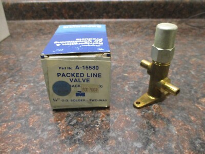 MUELLER A-15580 A15580PACKED LINE VALVE 1/4'' O.D. SOLDER TWO WAY NEW