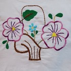 Hand Embroidered Dinner Napkin Set Of 2  Mexican Tortilla Servilleta Bordado — photo 2