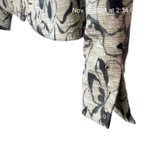 Giacca blazer Insight donna taglia 8 panna nero stampa cravatta chiusura davanti - Foto 7 di 9