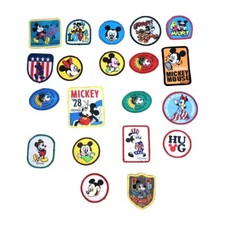Disney Mickey Mouse Minnie Patches Vintage Style Set of 20 Disney Patches