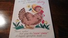Pop-up Rooster Chick kiss Lovin' hubby mid  century Vintage Easter Card Volland — photo 7