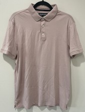 Calvin Klein Men's Pink Liquid Touch Polo - Short Sleeve Cotton - Size M