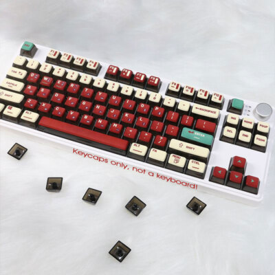 Red White PBT Keycaps set Red Nintendo NES Console Style for Mechanical Keyboard