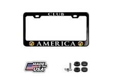 Club America Black License Plate Frame Custom Made Of Powder Coated Metal
