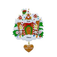 PERSONALIZED Our Sweet Home Gingerbread House - Housewarming Ornament Keepsake