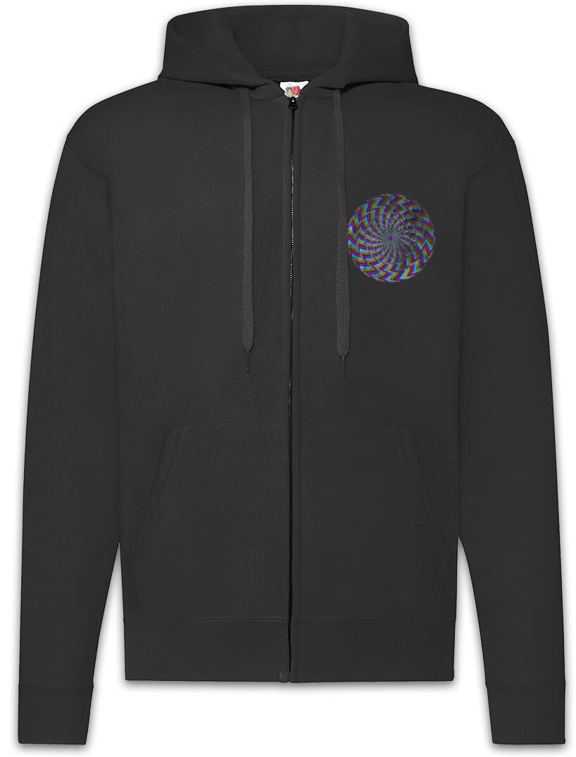 Hypno Spiral Ii Zipper Hoodie Labyrinth Mystic Hypnotic Esoterik Circle