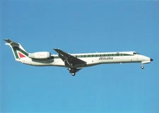 Postcard Airline ALITALIA Embraer RJ145LR I-EXMO Air Hobby AUC1.