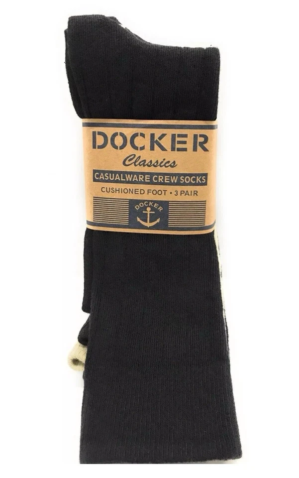Носки мужские Dockers упаковка 3 шт. классические повседневные короткие хлопковые черные темно-синие хаки 10-13 - Изображение 2 из 4