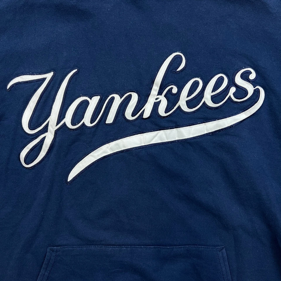 Sudadera con Capucha Majestic New York Yankees Para Hombre XL Azul MLB Béisbol Años 90 Pullover Foto 3 de 4