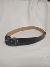 Womens Belt Faux Leather Black Textured 36" x 1"