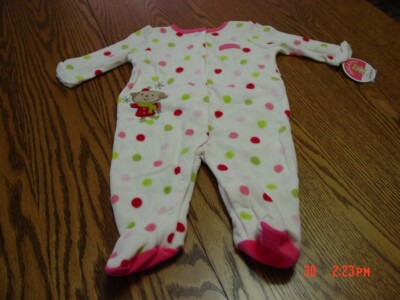 Infant Girls Winter Theme Footed Playsuit Fleece by Carters