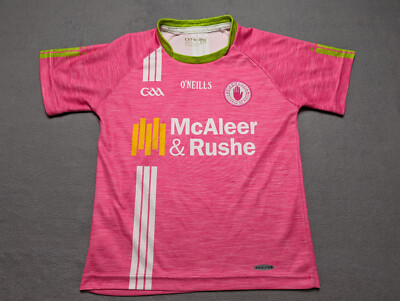 o'neills TYRONE GAA GAELIC IRELAND Jersey Pink Shirt Boys size
