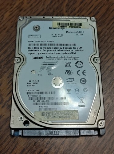 Disque Dur 2.5 Hitachi 320Go - Extra Plat - Sata - Testé - Formaté