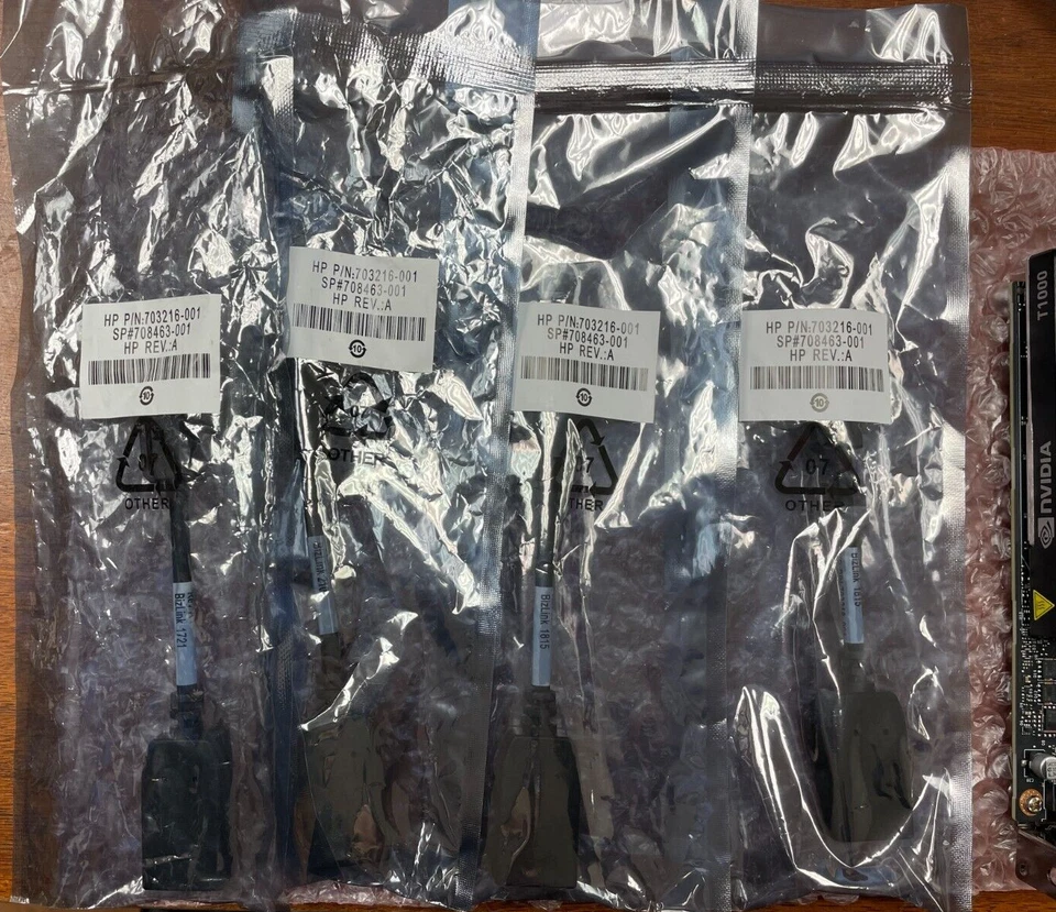 New HP Nvidia T600 4GB GDDR6 Graphics Video Card 4 x MINI DP + Adapters - Short - Image 3 of 3