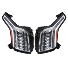 Headlight LED For 2015-2020 Cadillac Escalade Right&Left Black Housing Headlamp