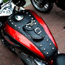 (S) HONDA VT600 SHADOW VLX 600 SERBATOIO PELLE NERO rivestimento pannello bavaglino reggiseno Chap  