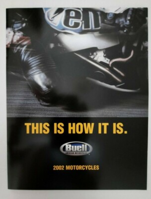 Vintage 2002 Buell Motorcycle Catalog Brochure Dealer Cyclone Lightning Blast