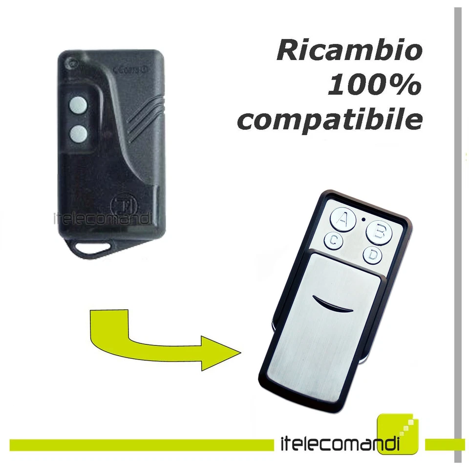 KOOMANDO Telecomando radiocomando Slide315 Mhz compatibile Fadini Astro 75 tasti bianchi