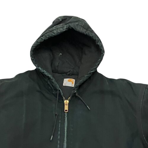 Giacca Carhartt Active vintage J140 nera foderata trapuntata uomo XL made in USA - Foto 2 di 20