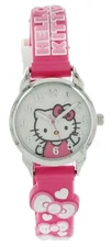 Sanrio Hello Kitty Ladies Watch With Hot Pink Silicon printed Band  - New in Box