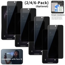 2/4/6-Pack Privacy For Samsung Galaxy S25 Edge Screen Protector - Tempered Glass