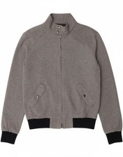 ZARA Giubbotto Bomber Uomo UK 40 Large Grigio Colorblock Poliestere XJ09