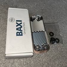 Baxi Trinkwasserwärmetauscher & O-Ringe Boiler (20 Platten) 7223558 nie benutzt original