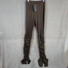 Fashion Nova Women's Stacked Honey High Rise Pants Size S Brown Stacked Leg NWT