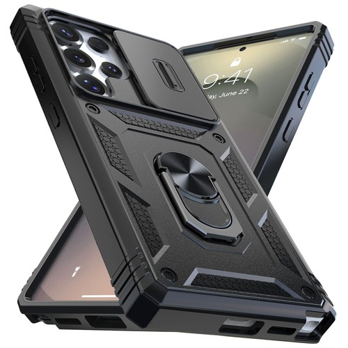 For Samsung Galaxy S25 Ultra Case Slide Camera Lens Stand Cover + Tempered Glass - $12.99