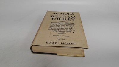			Memoirs of William Hickey volume IV, Alfred Spencer (ed), Hurst a		