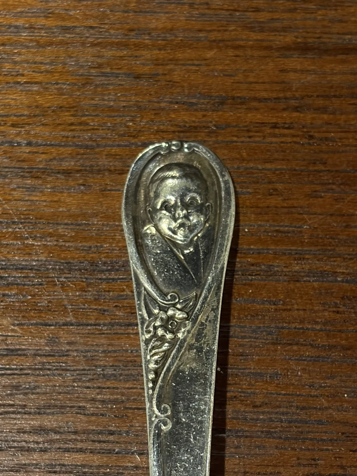 Cuchara bebé Gerber Winthrop 1970 vintage placa de plata internacional plata 5,5" Foto 3 de 4